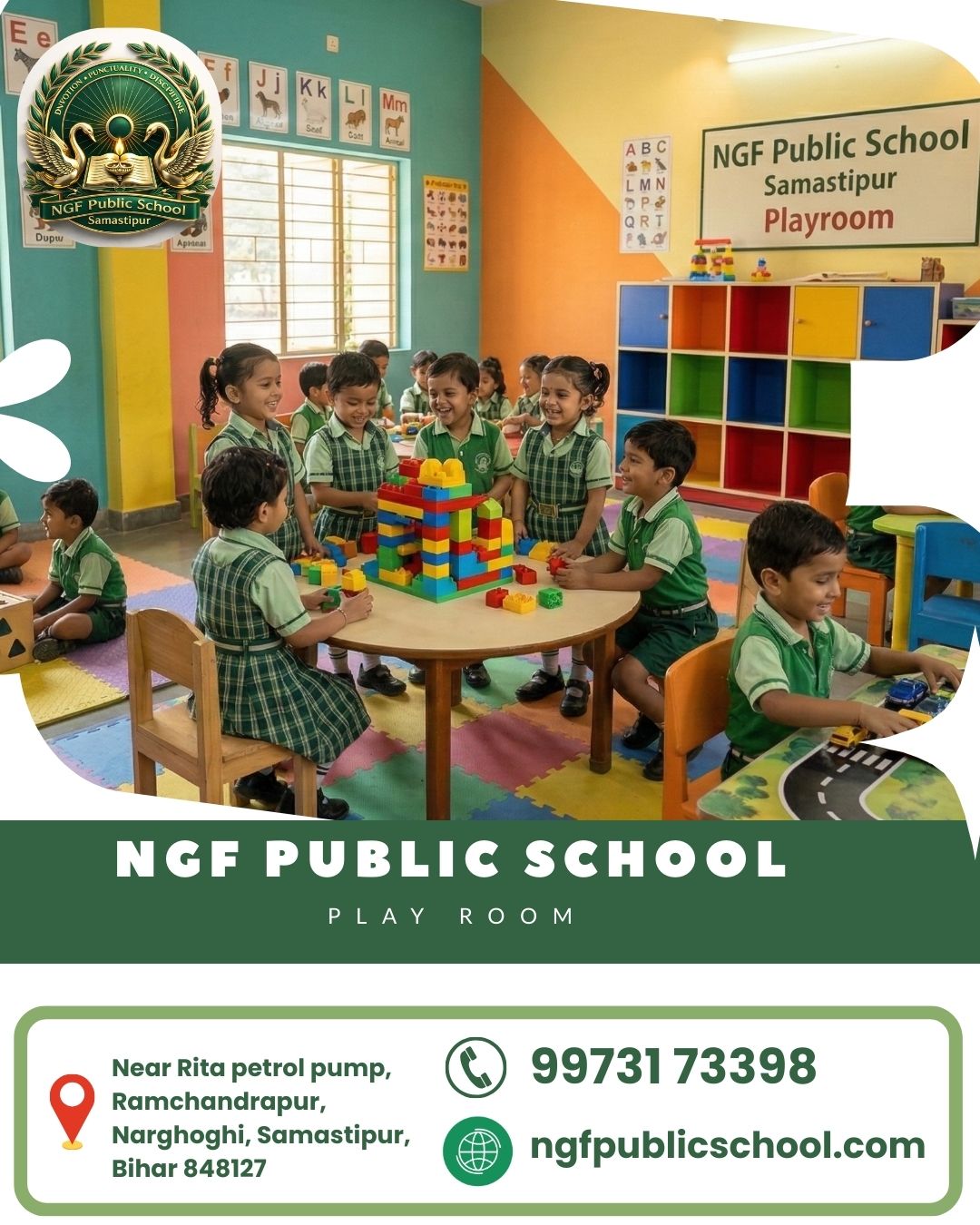 Safe student friendly campus at NGF Public School Samastipur